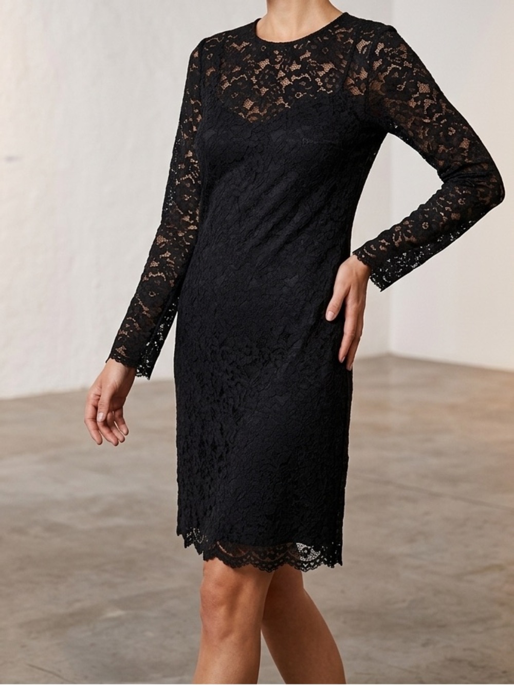 Lace Long Sleeve Dress